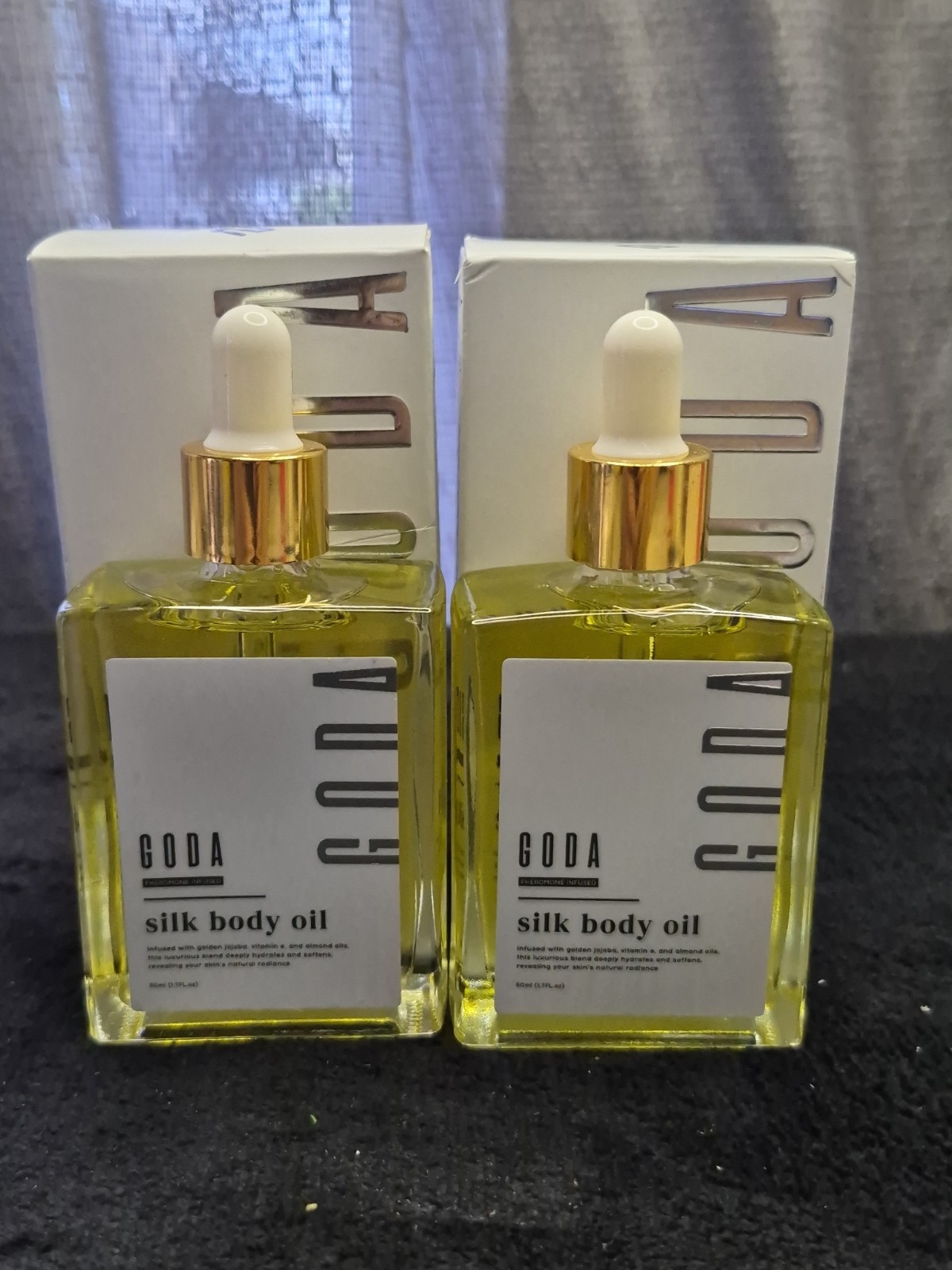 Goda Silk Body Oil 50ml 1.7 FL. Oz. Infused With Golden Jojoba. X2