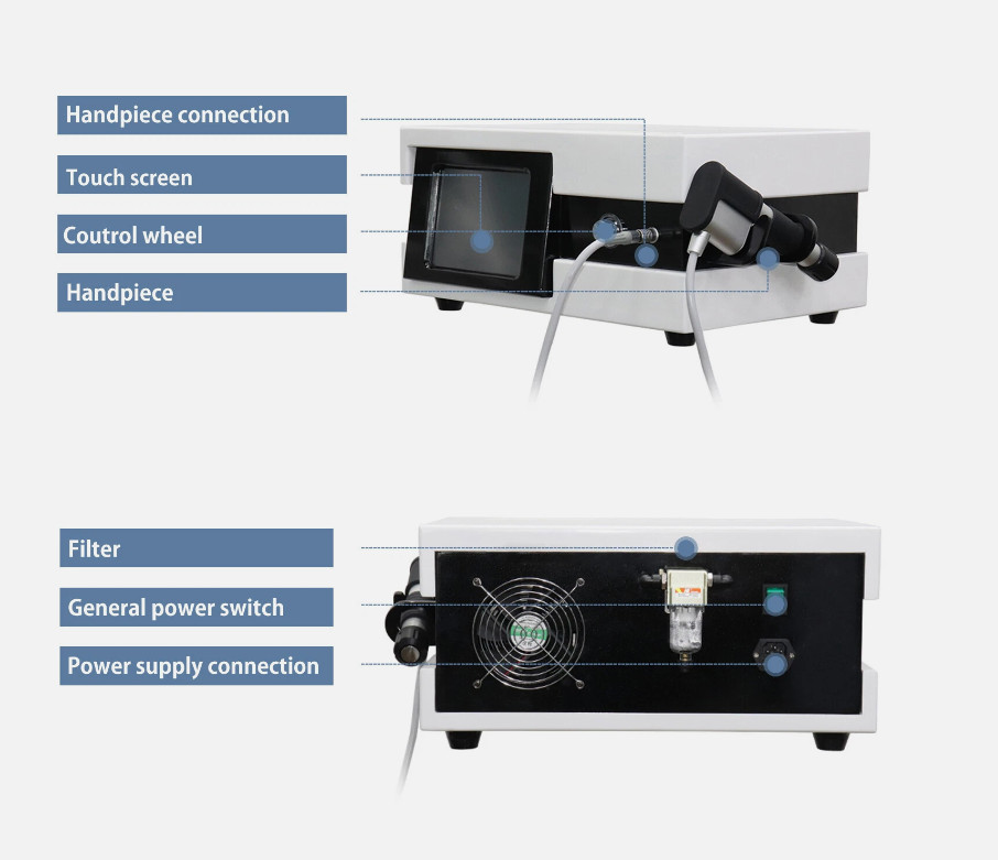 Shockwave Therapy Machine Radial Pneumatic Shock Wave ED Treatment Pain Relief