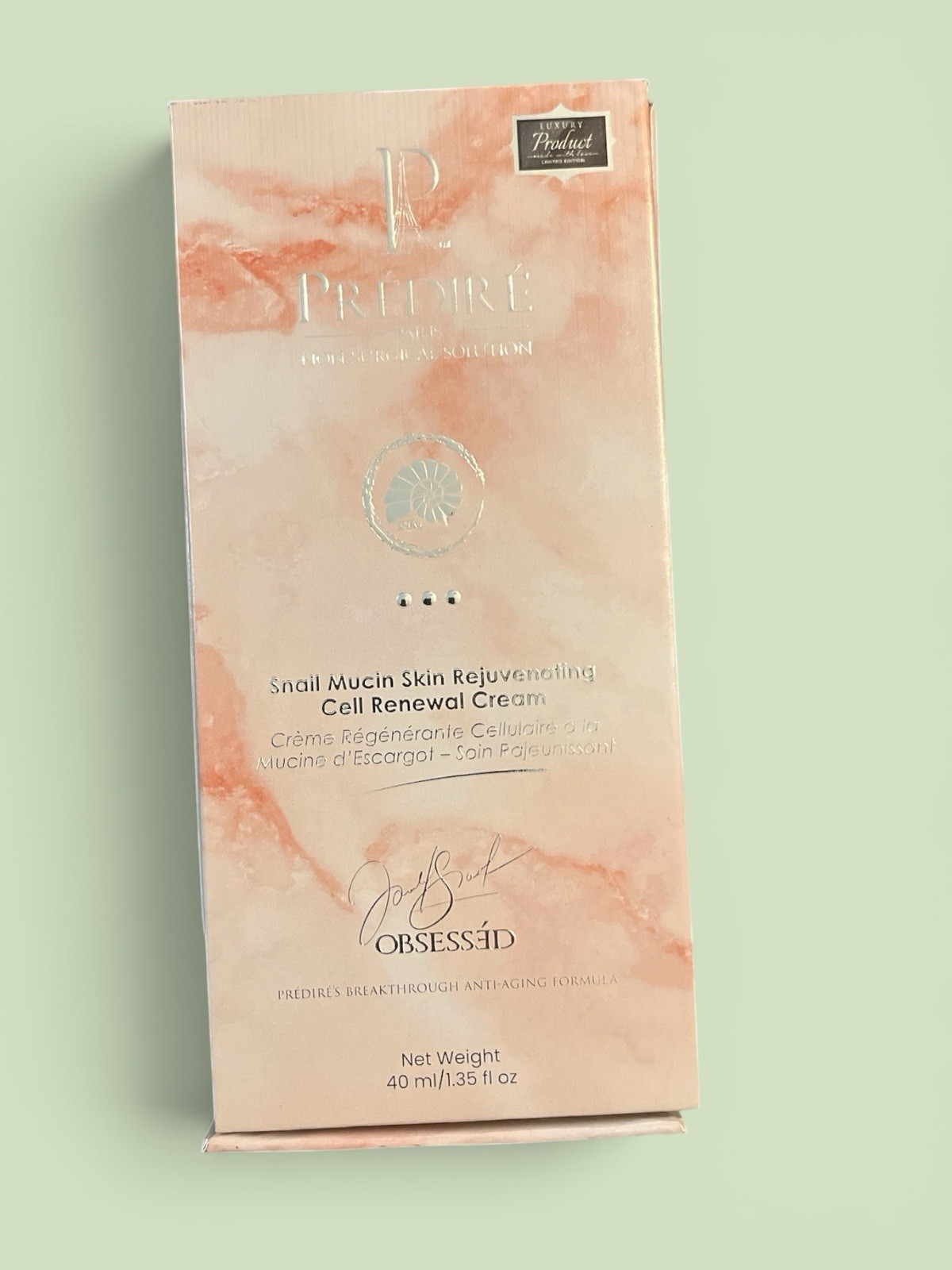 Predire Paris Obsessad Snail Mucin Anti-Aging Face Moisturizer Cream 1.35 fl oz