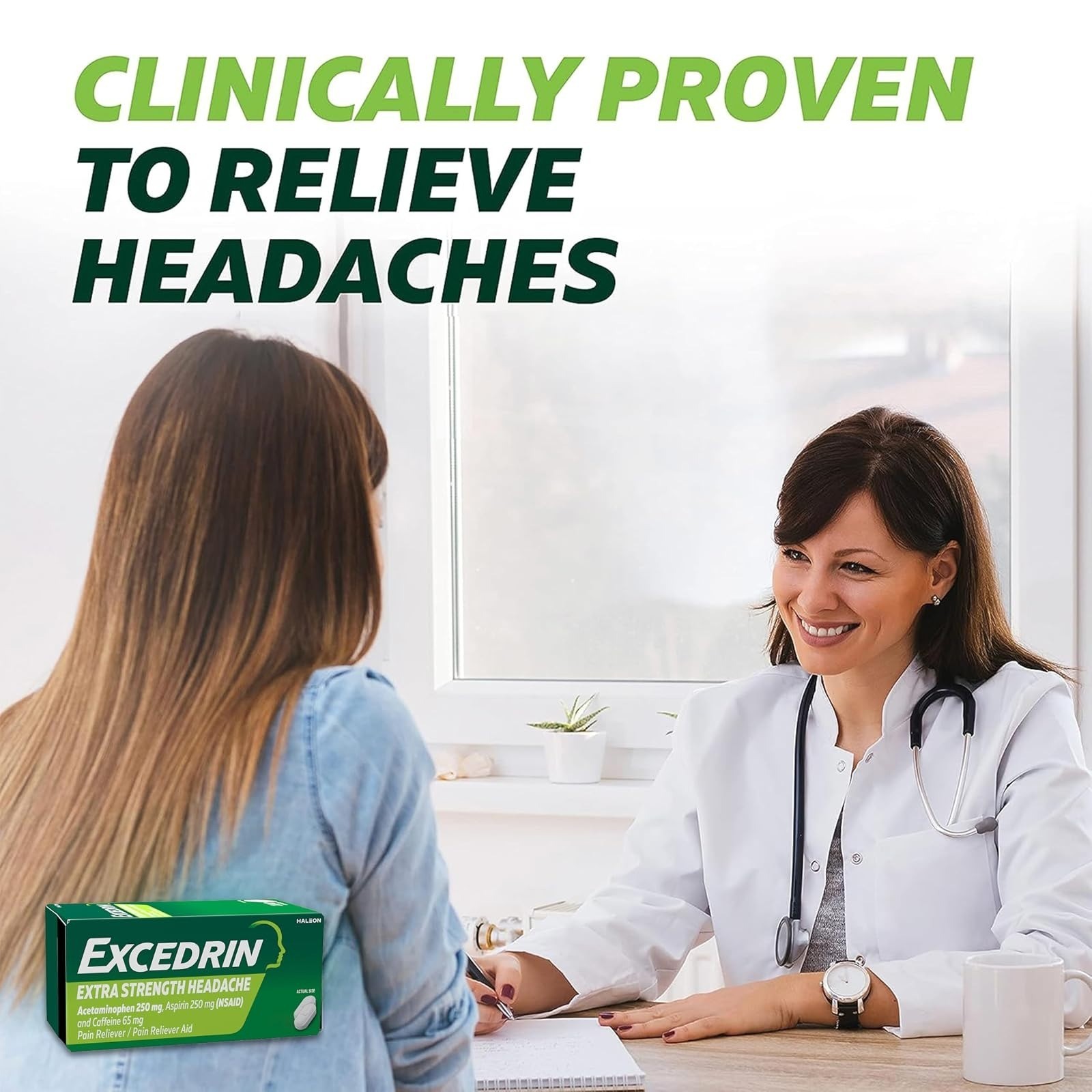Excedrin Extra Strength Pain Relief Caplets – 100 Count – Headache Relief