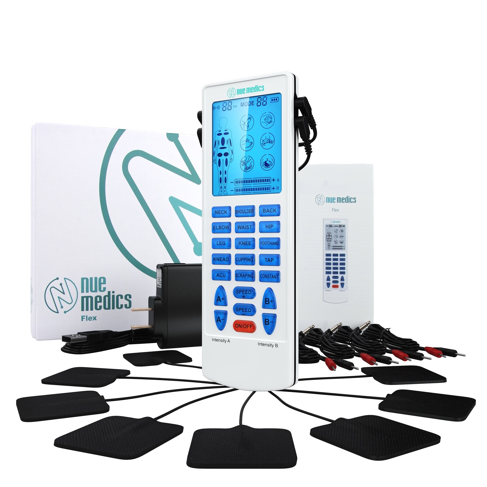 Tens Unit Muscle Stimulator Electro Pulse Massager Full Body (OPENED BOX)