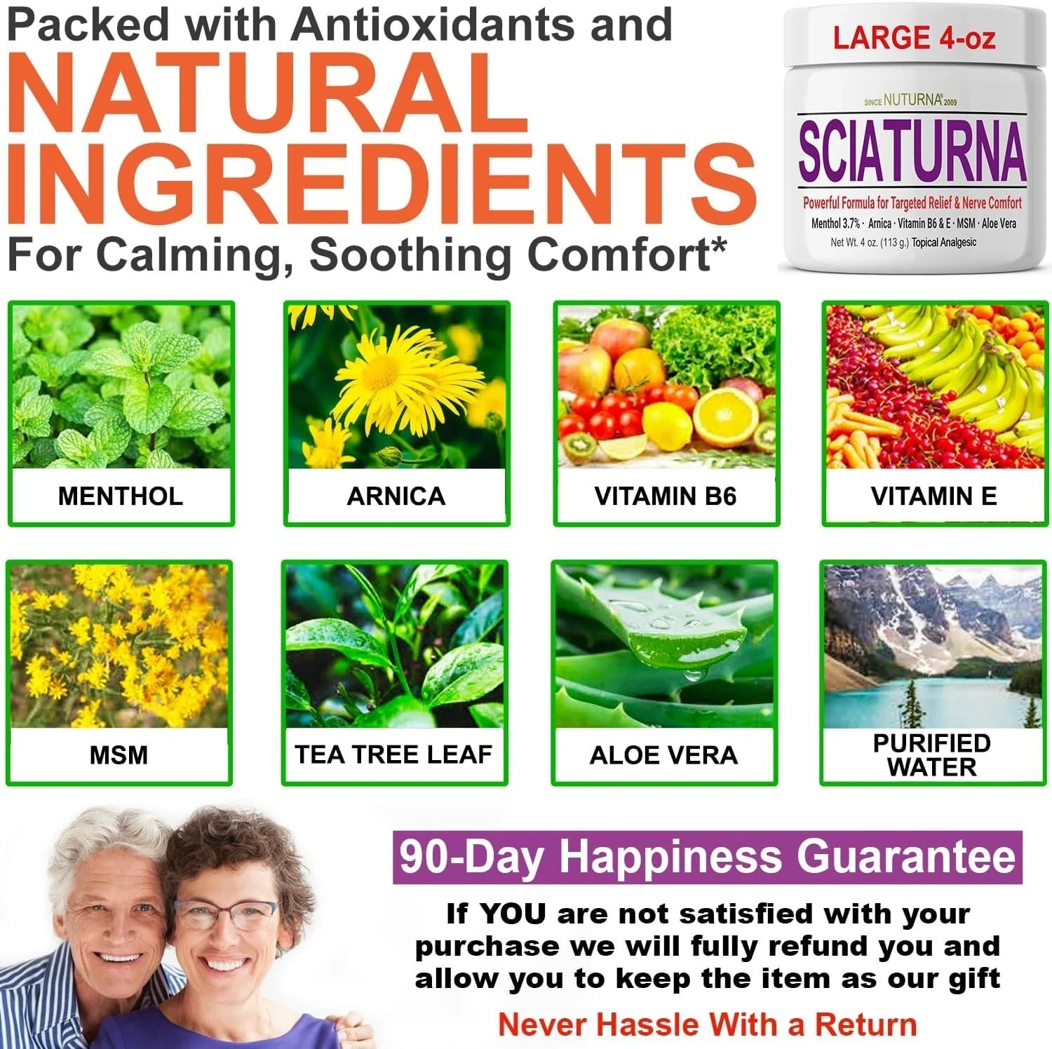 Sciatica Nerve Cream – Maximum Strength Comfort Cream for Feet, Hands, Legs, –