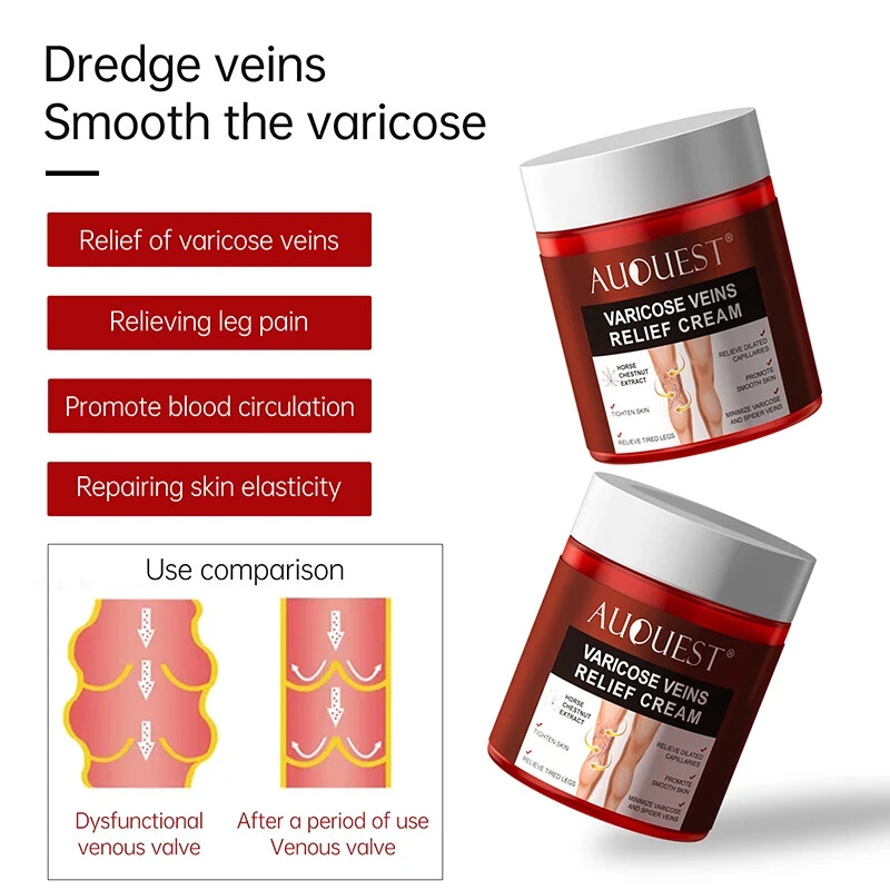 Varicose Veins Relief Cream Relieve Tired Legs Spider Pain Tighten Smooth Skin