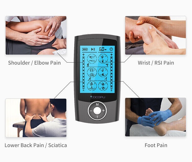 Tens Unit Muscle Stimulator Electric Pulse Massager Rechargeable Pain Reliever