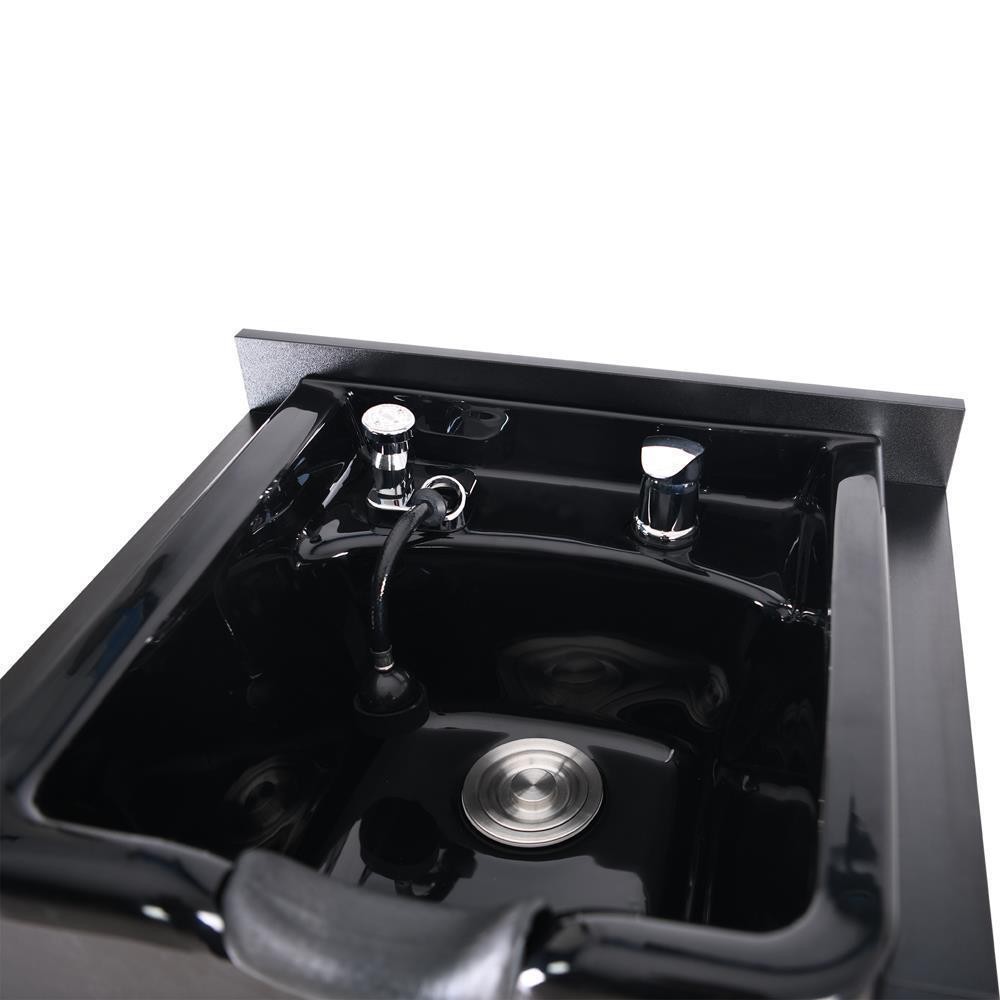 Shampoo Backwash Sink Station with Shampoo Bowl Salon Spa Beauty Barber Cabinet