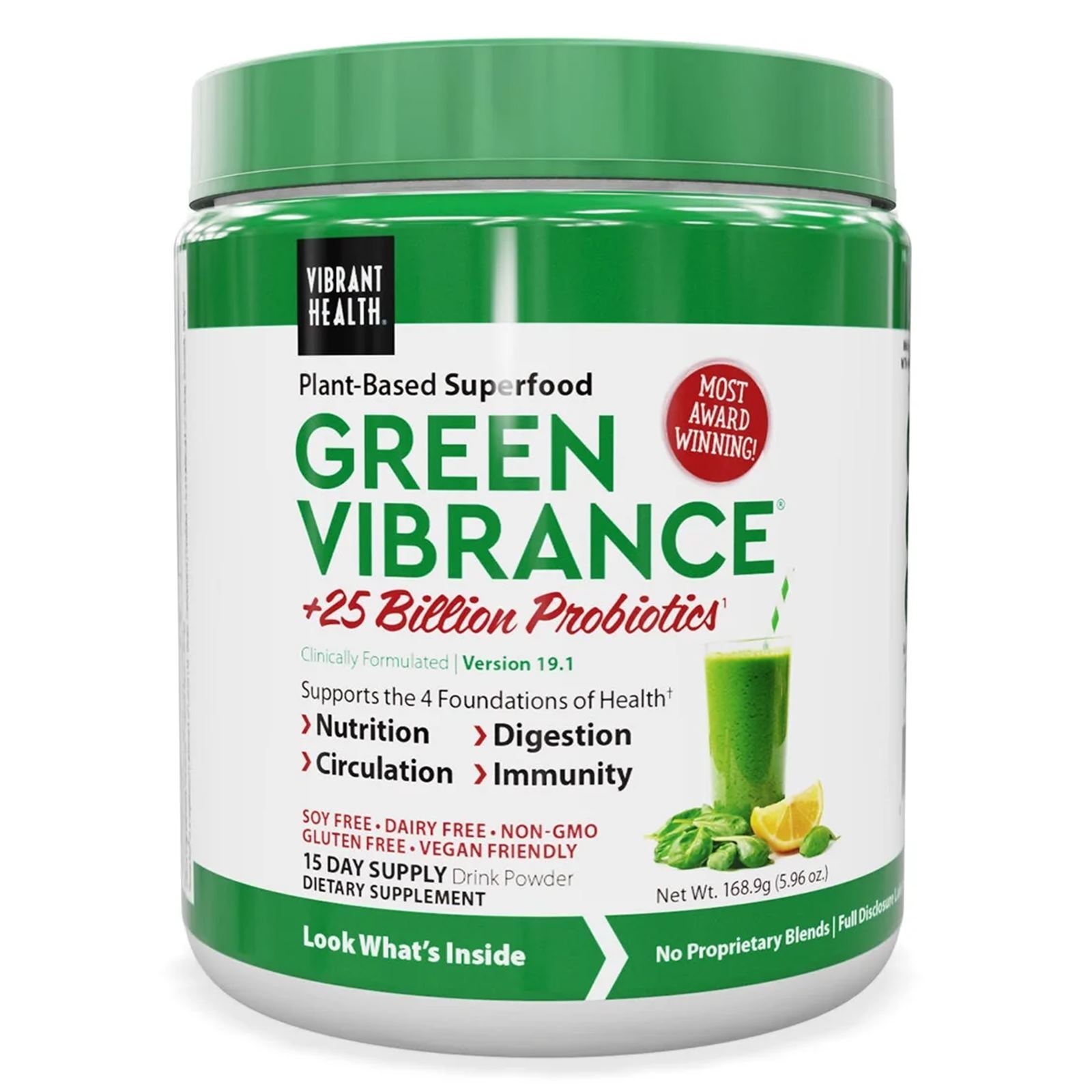 Vibrant Health Green Vibrance 6.26 oz FRESH FREE SHIPPING MADE IN USA