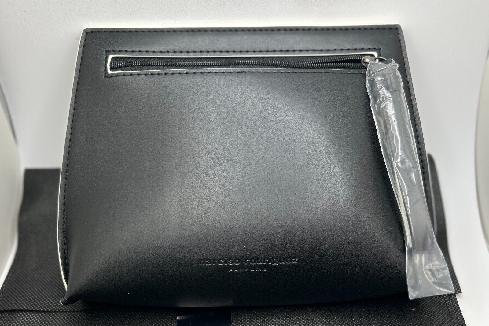 NARCISO RODRIGUEZ FOR HER POUCH BAG AS SHOWN BLACK COLOR 8 X 6 X 1 INCHES