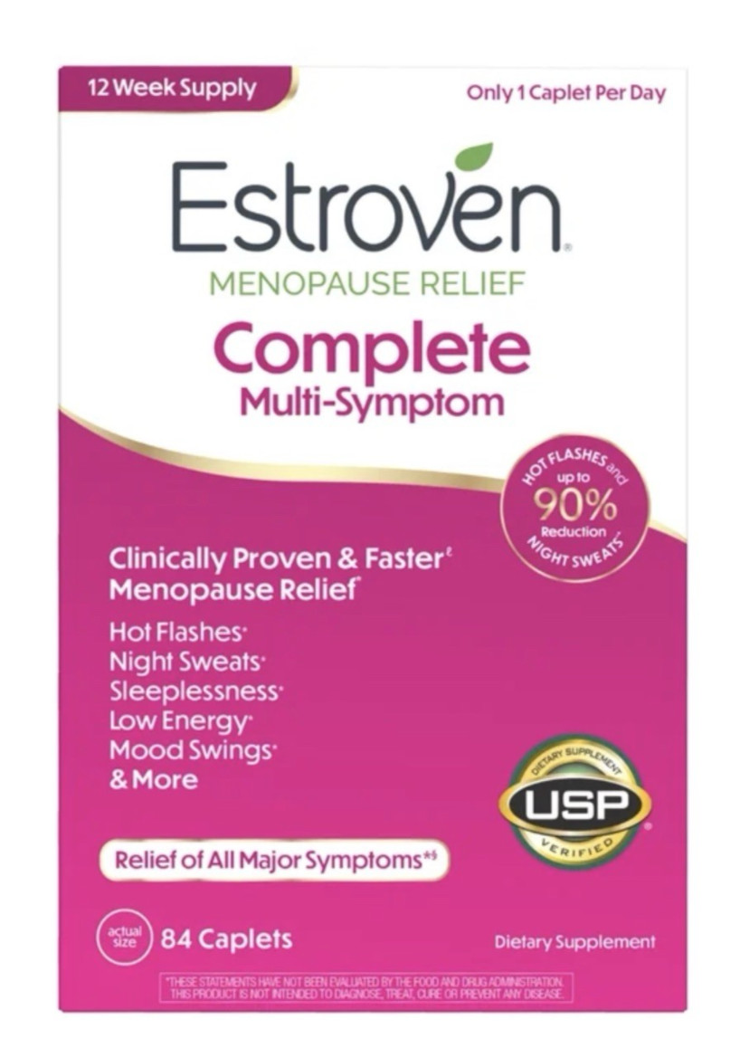 Estroven Complete Menopause Relief Multi Symptom 84 Caplets 12 Week Supply