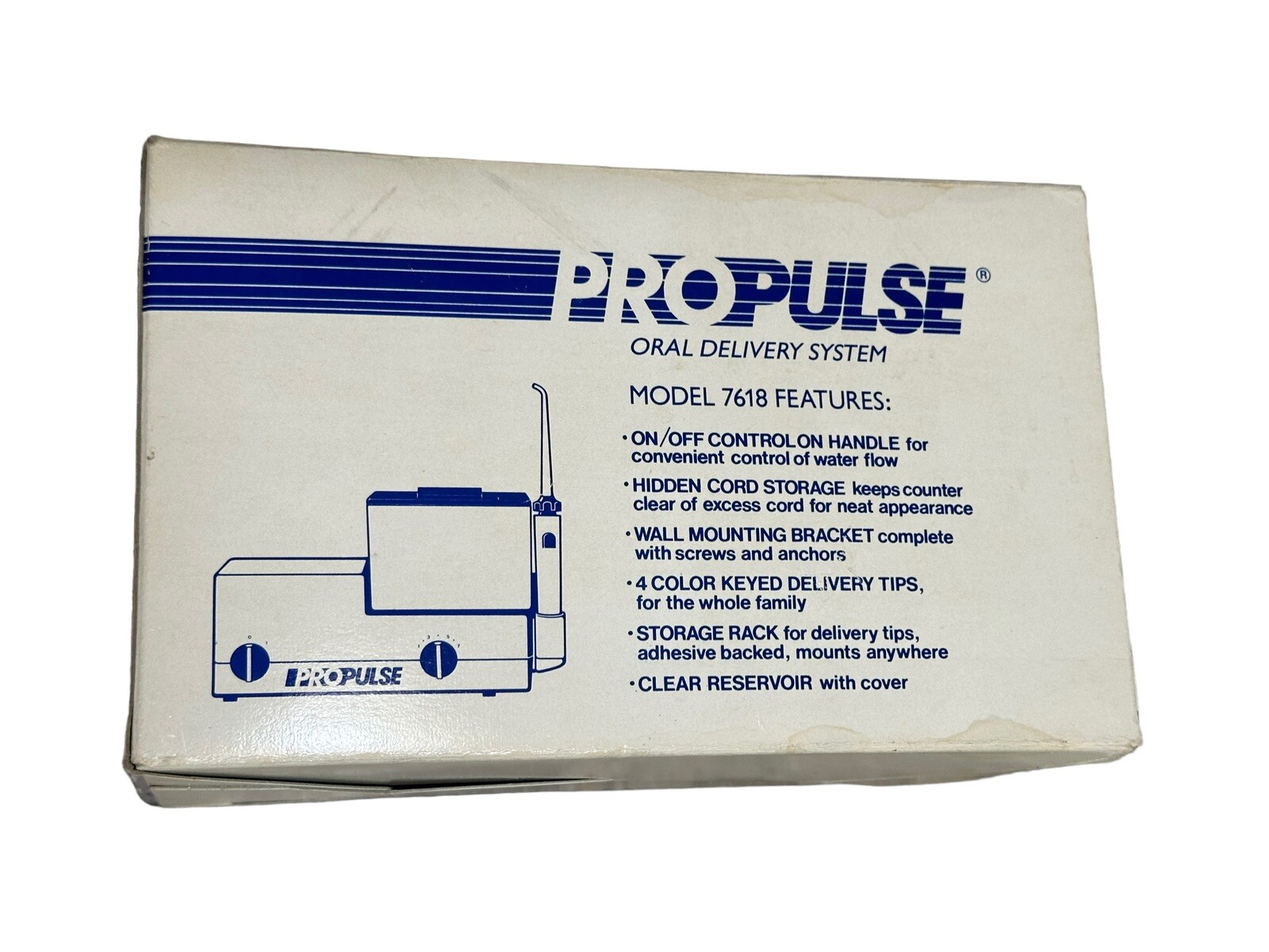 Pro Pulse Oral Delivery System Irrigator Model 7618 Wall Mount Vintage Open Box