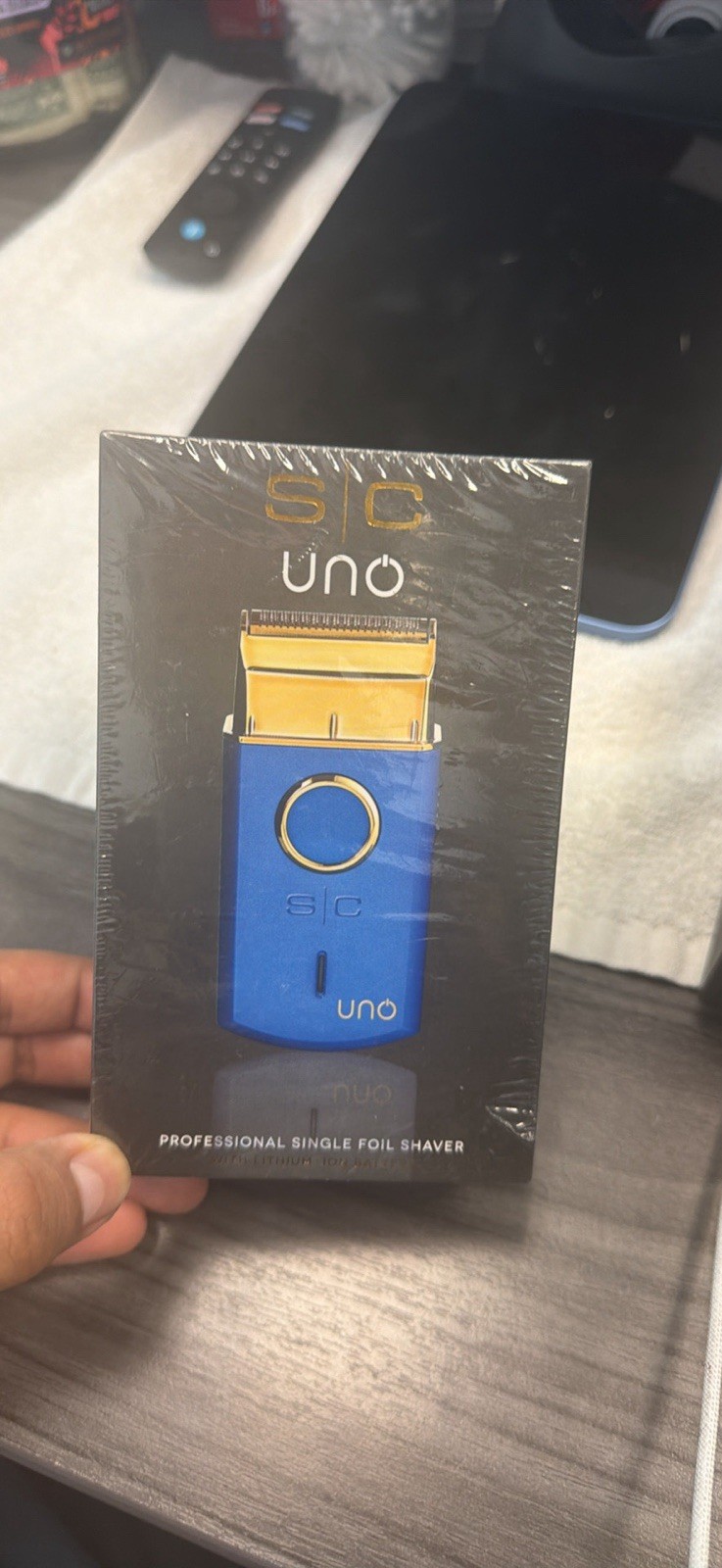 StyleCraft Uno Single Foil Head Shaver Cordless Rechargeable Blue/Gold