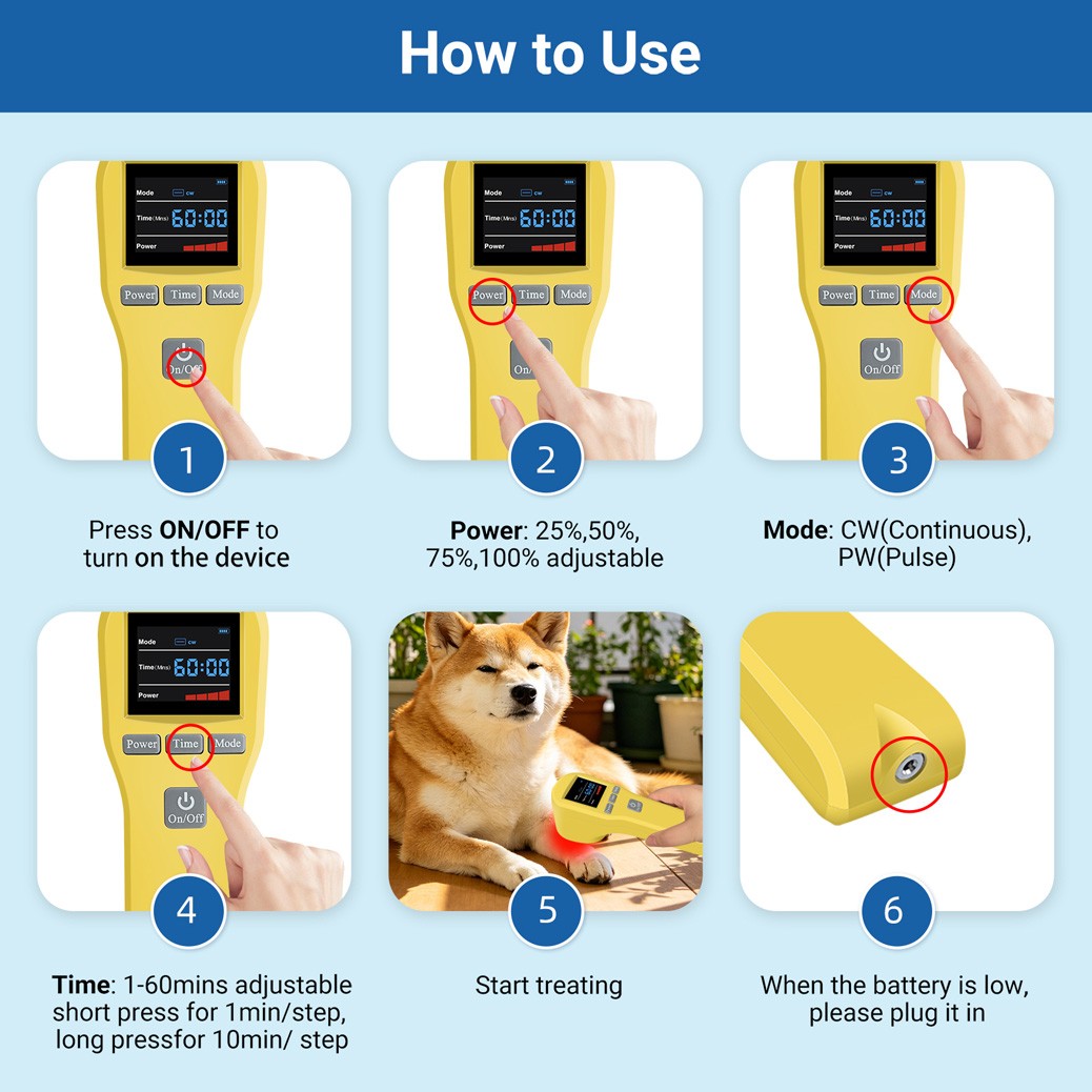 Laser Therapy 808mW Red Light Physiotherapy for Arthritis Heel Spurs Pain Relief