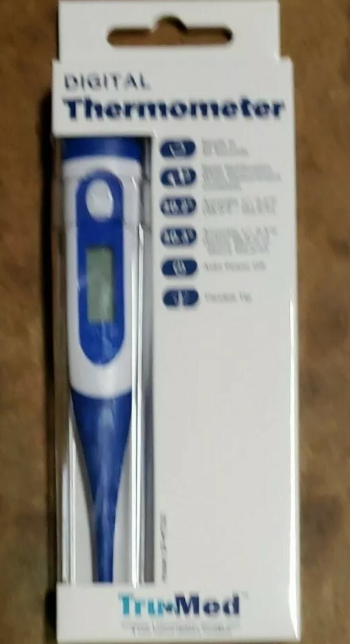 TRU MED Digital Thermometer Oral Model GF-Mt501 30 Second Read Beeps When Done
