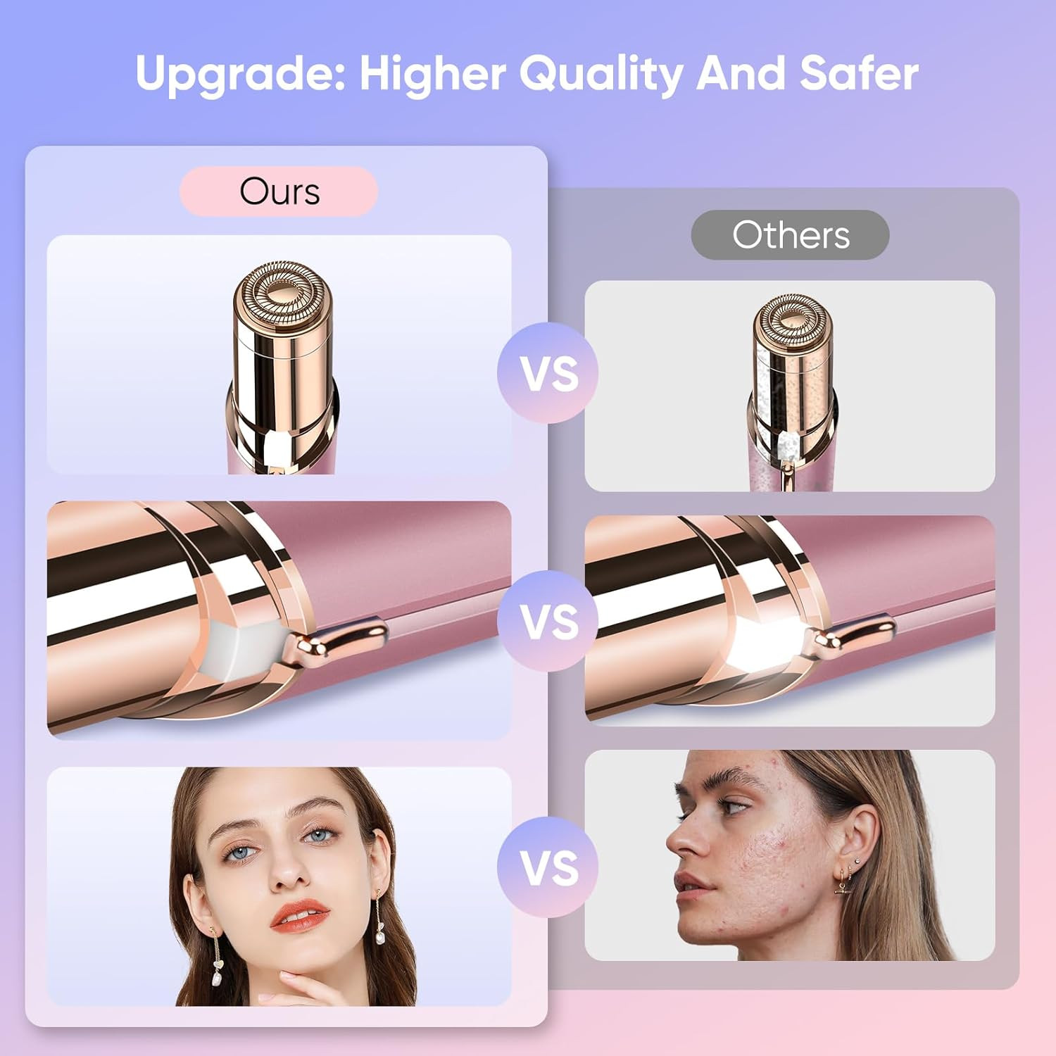 Flawless Facial Hair Remover for Women Painless Face Shaver -Mini Hair Remover,