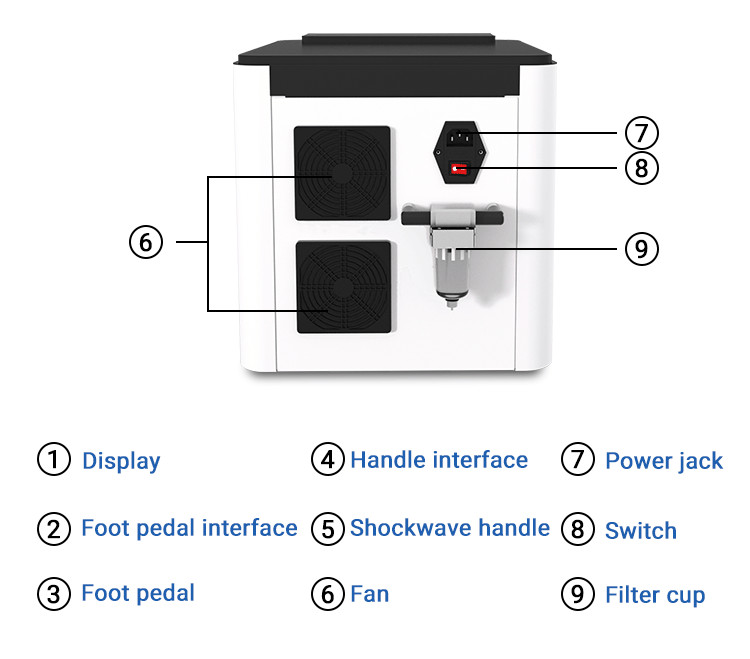 Professional Radial Pneumatic Shockwave Therapy Machine Pain Relief ED Treatment