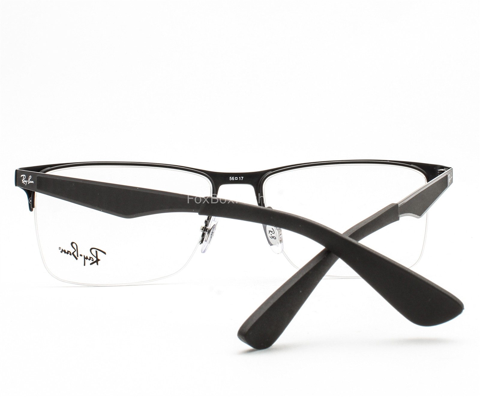 Ray-Ban Semi Rimless Eyeglasses Glasses RB 6335 2503 Matte Black 56mm w/case