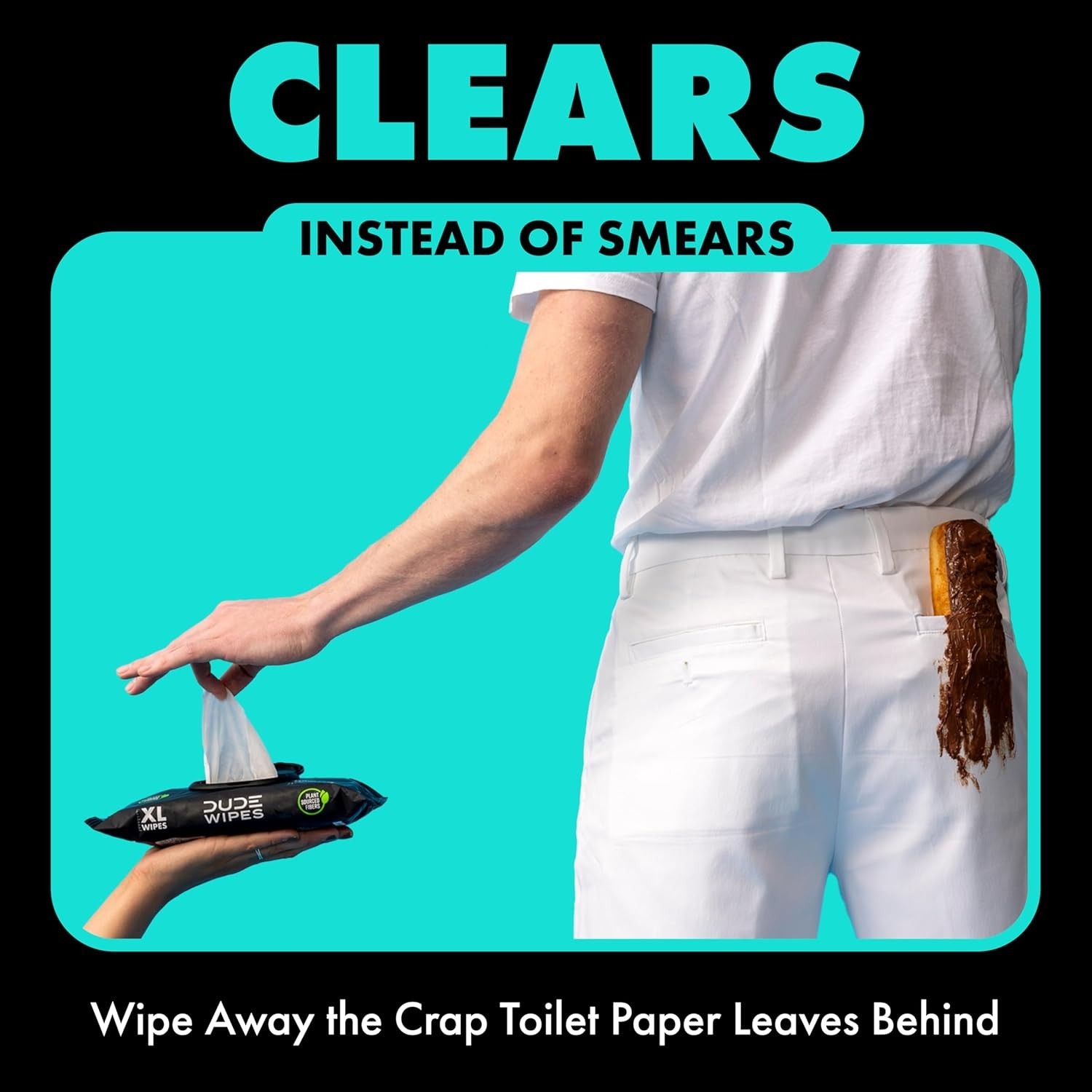 DUDE Wipes Mint Chill Flushable Wipes – Extra-Large Adult Wet Wipes – 3 Pack (14