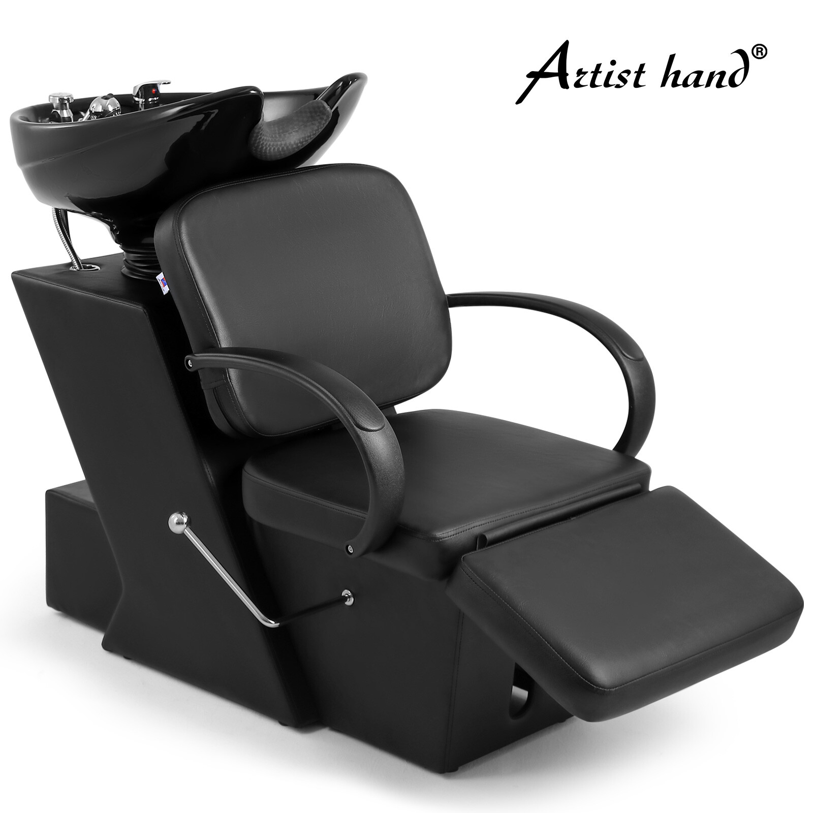 Barber Backwash Shampoo Chair Ceramic Bowl Sink Salon Beauty Spa Stylist Station