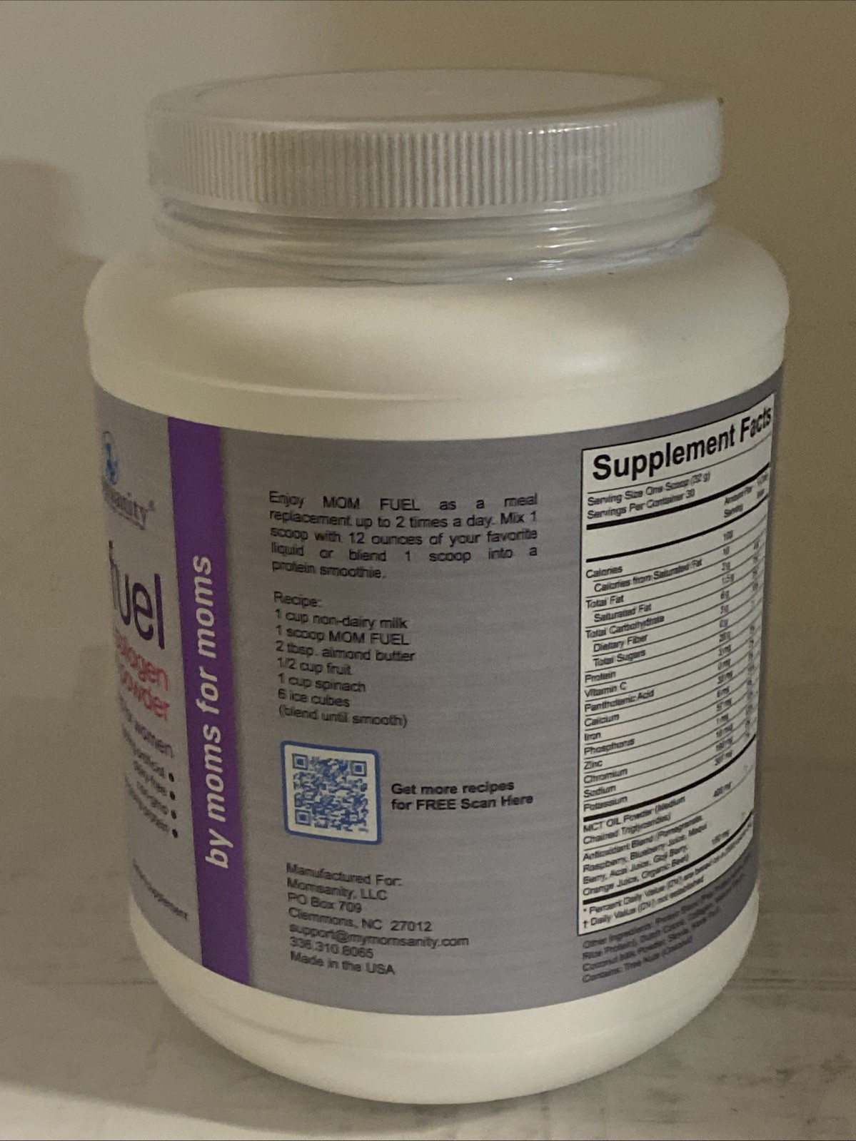 Momsanity Dairy-Free Meal Replacement Protein Powder Dutch Chocolate 07/26