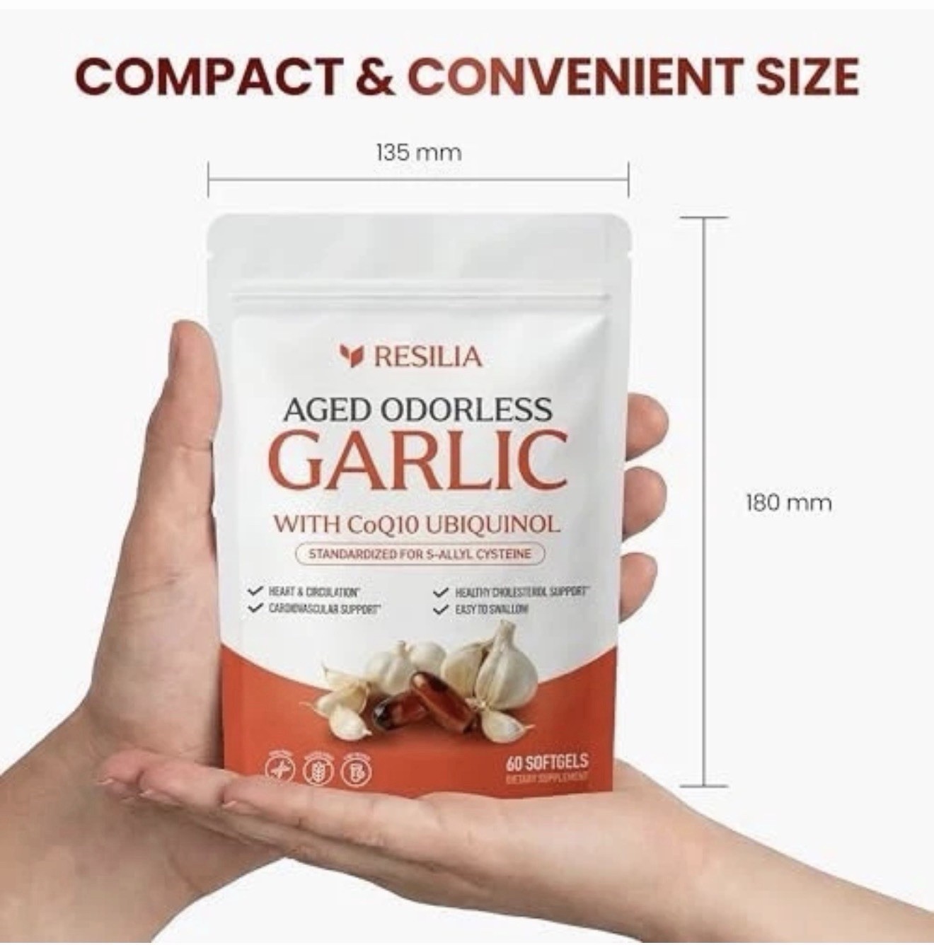 Garlic Extract 600mg Softgels (60 Count) – Odorless Aged Garlic Extra…