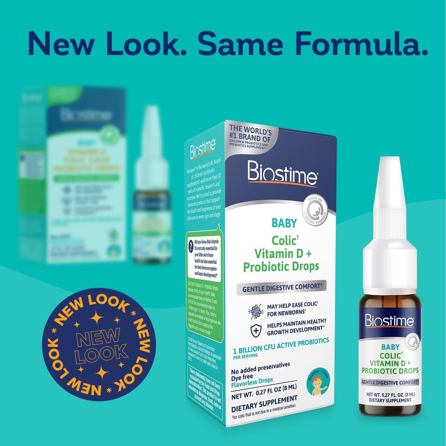 Biostime Baby Vitamin D & Colic Probiotic Drops for Newborns to 3 Years Old