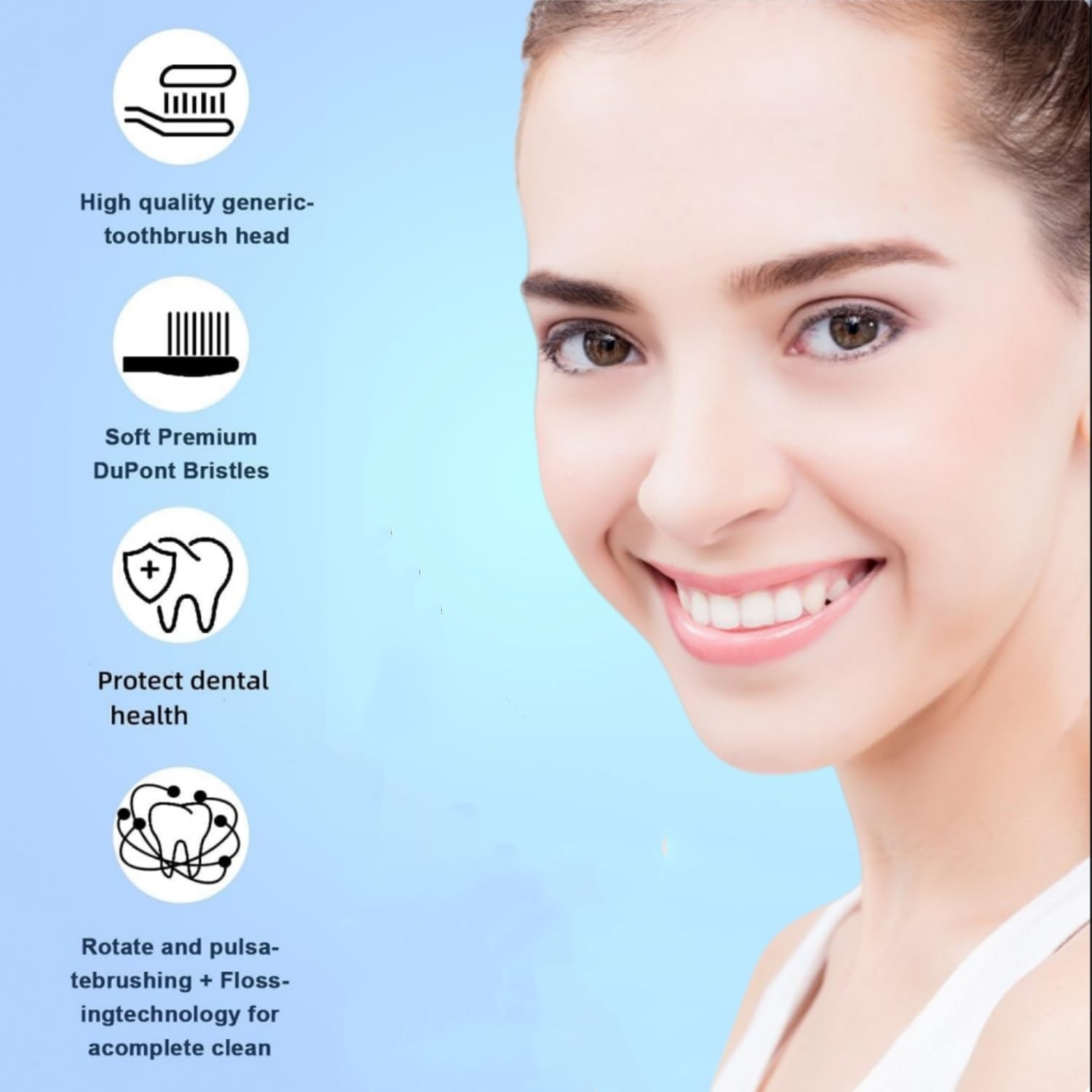 Oral B Braun Replacement Toothbrush Heads 8 Pack Professional White Heads