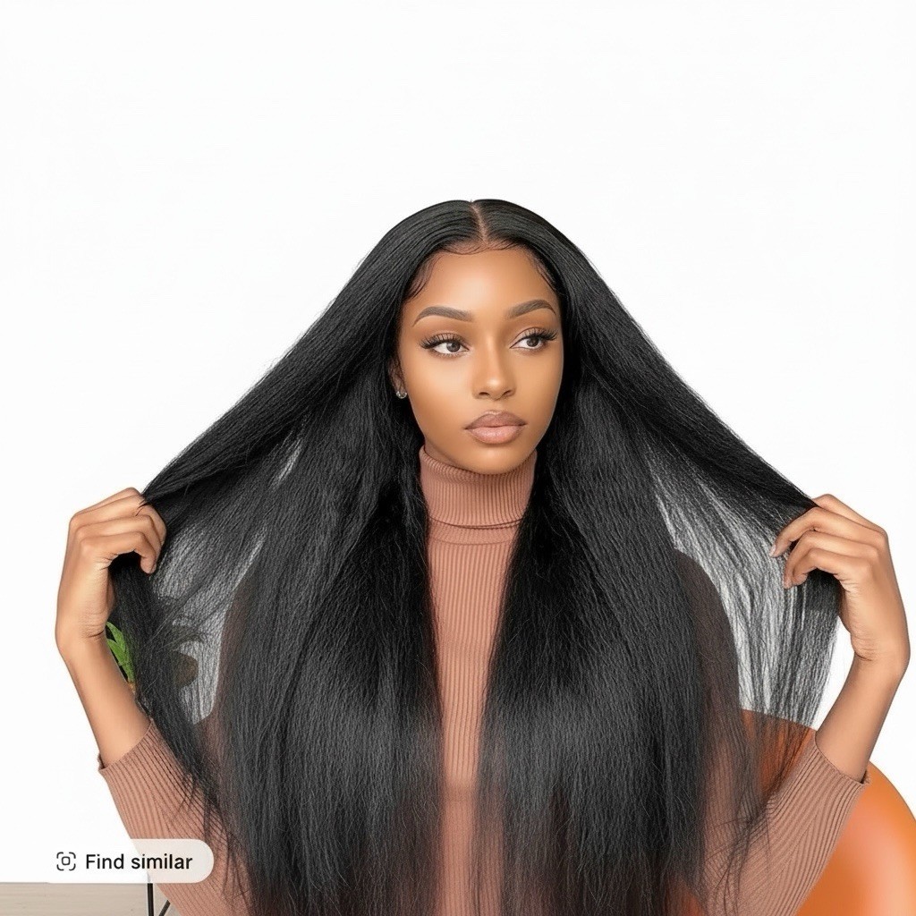 Women Straight Wig. Synthetic Frontal. High Quality Futura F Black Glue-less