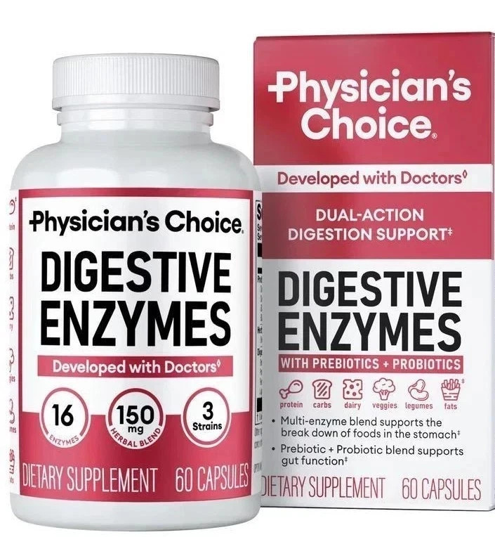 Physicians Choice Digestive Enzymes Capsules, 60-Pack