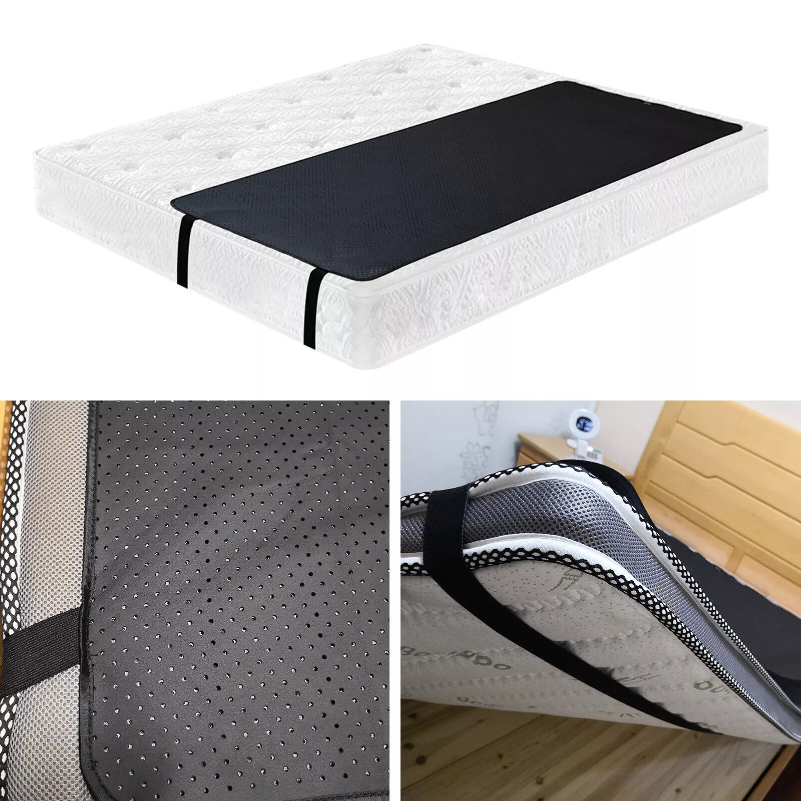 Grounding Mat for Bed Earthing Grounding Mattress Cover for Improve Sleep Pad US