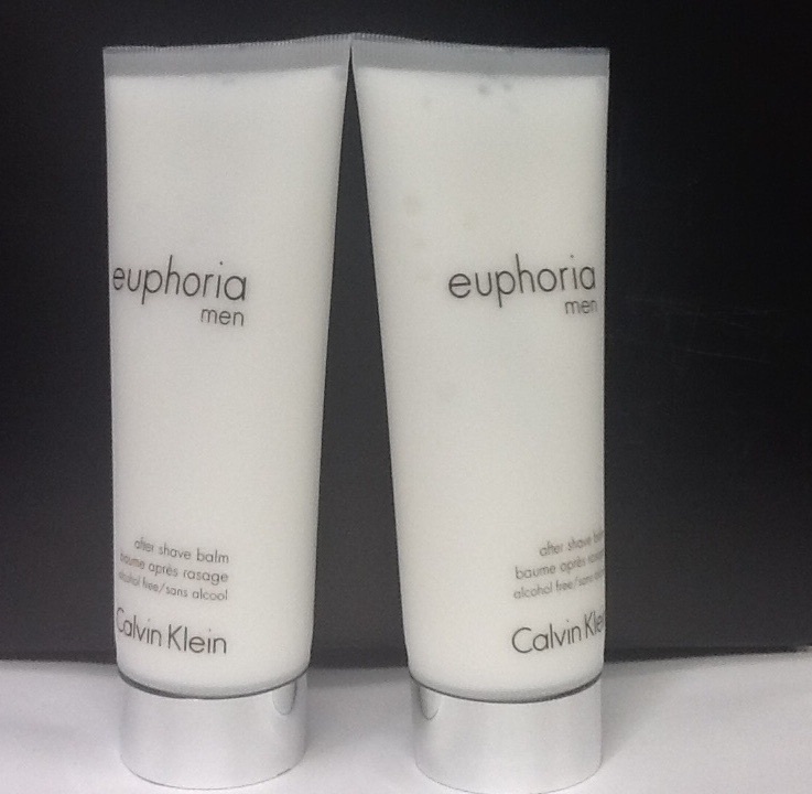 Euphoria for Men By Calvin Klein Lot of 2 X 3.4 OZ After Shave Balm ~~ NEW UNBOX