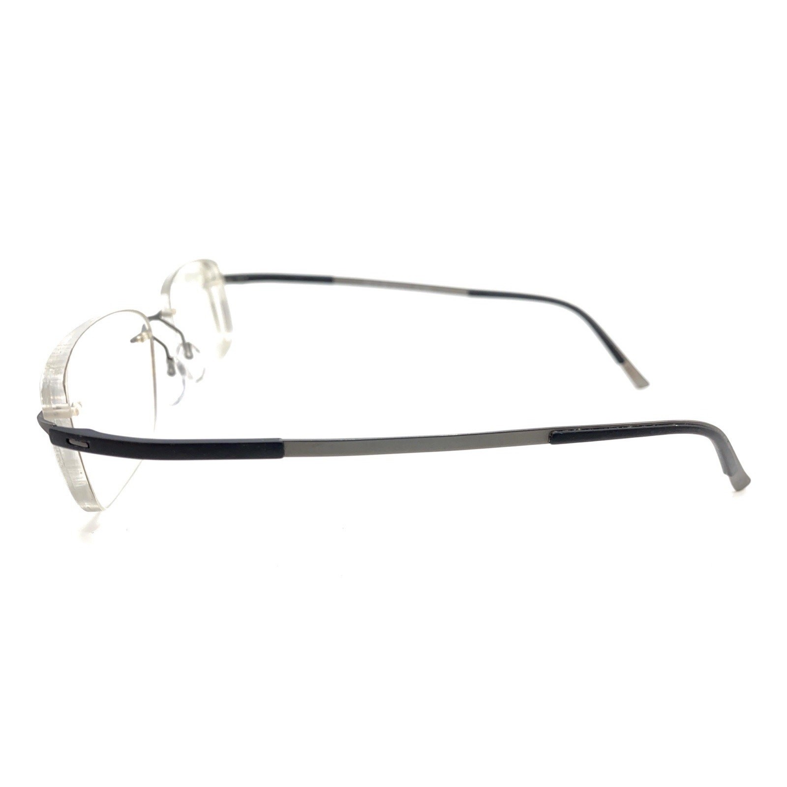 Silhouette 5409 60 6063 Titanium Gray Black Rimless Eyeglasses Frames 53-19 150