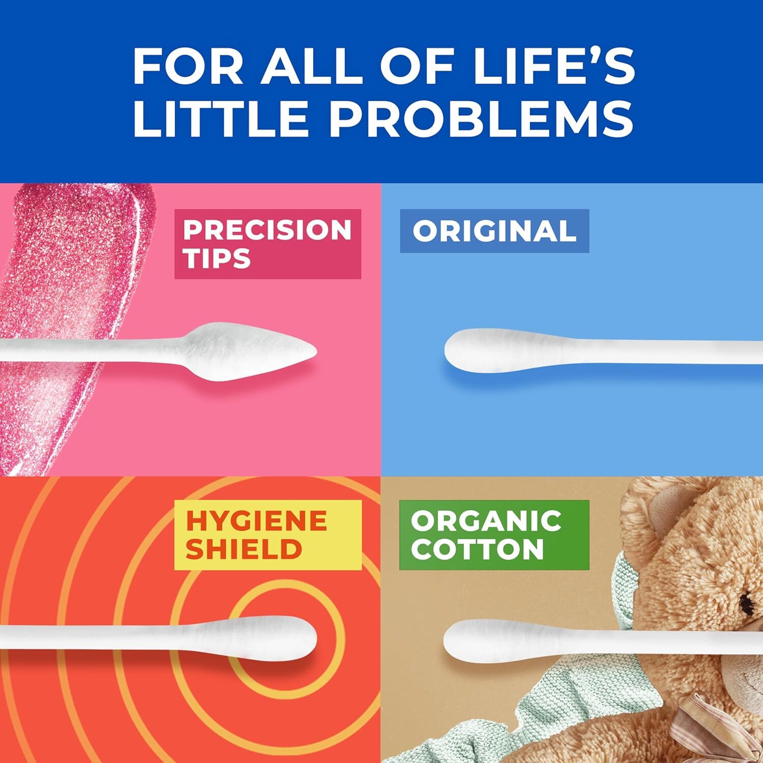 Q-tips Cotton Swabs For Hygiene and Beauty Care Original Cotton Swab 100% Cotton