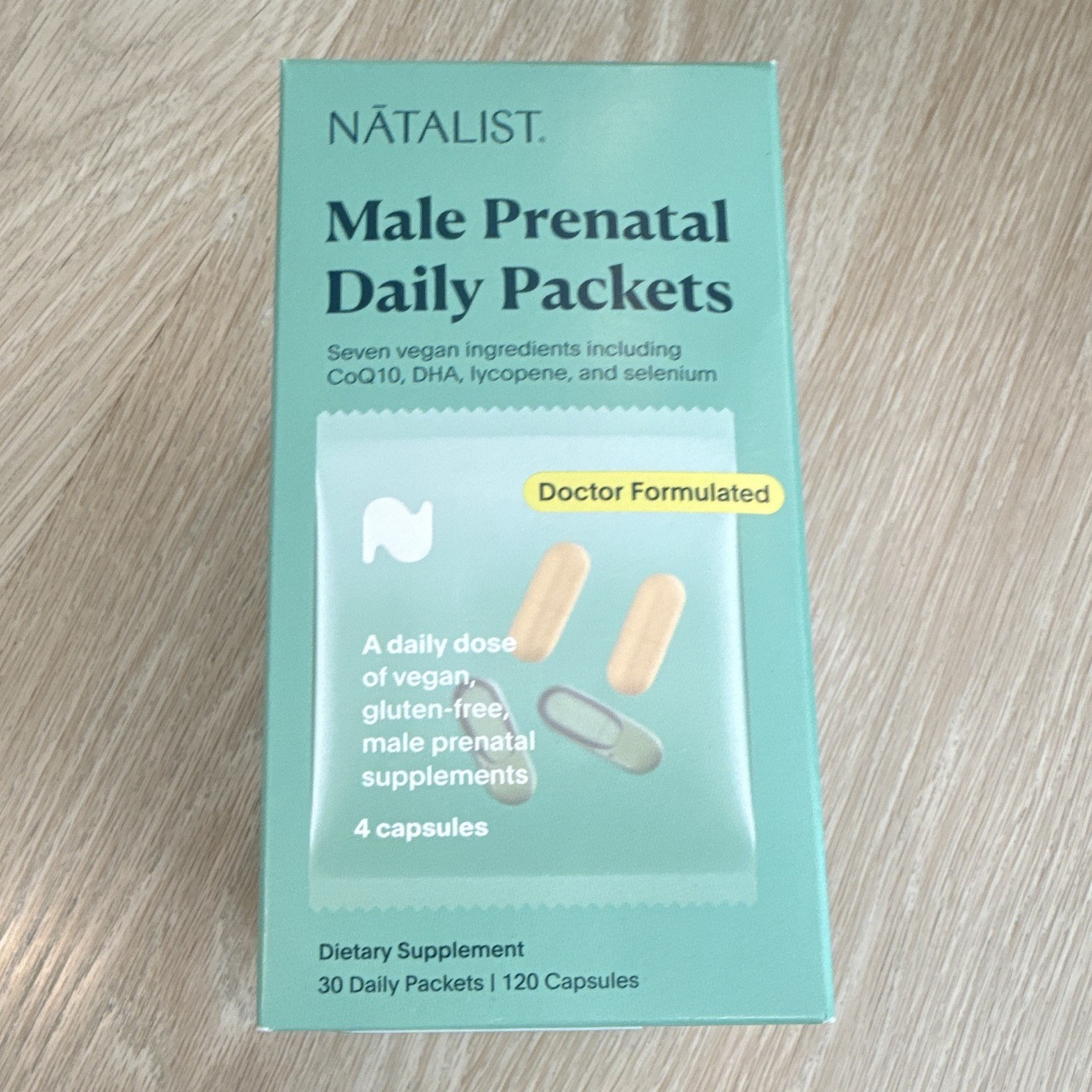 Natalist Male Prenatal Daily Packets 120 Capsules Vegan Exp 09/2026
