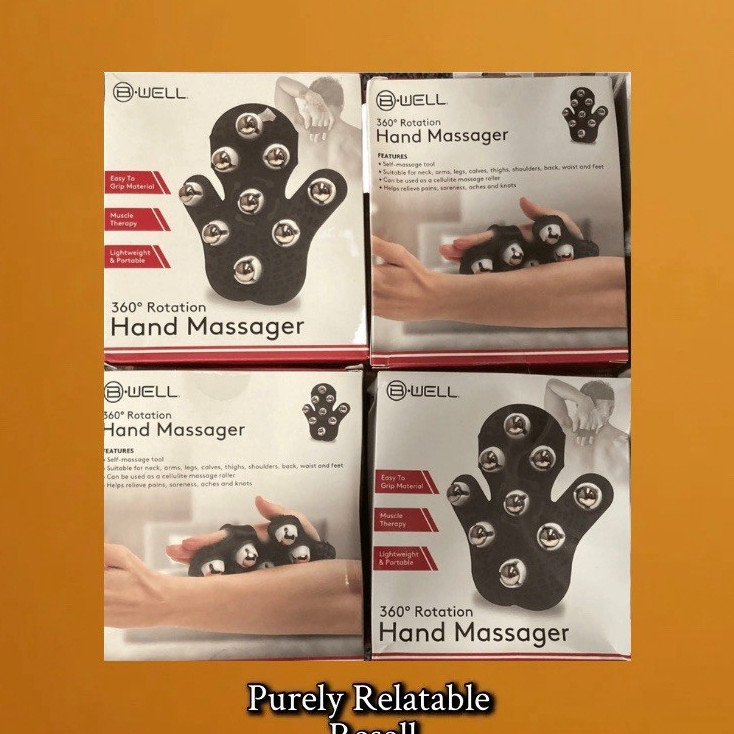 B-Well 360° Rotation Hand held Massager Black, 7 Heads, Portable Muscle Therapy