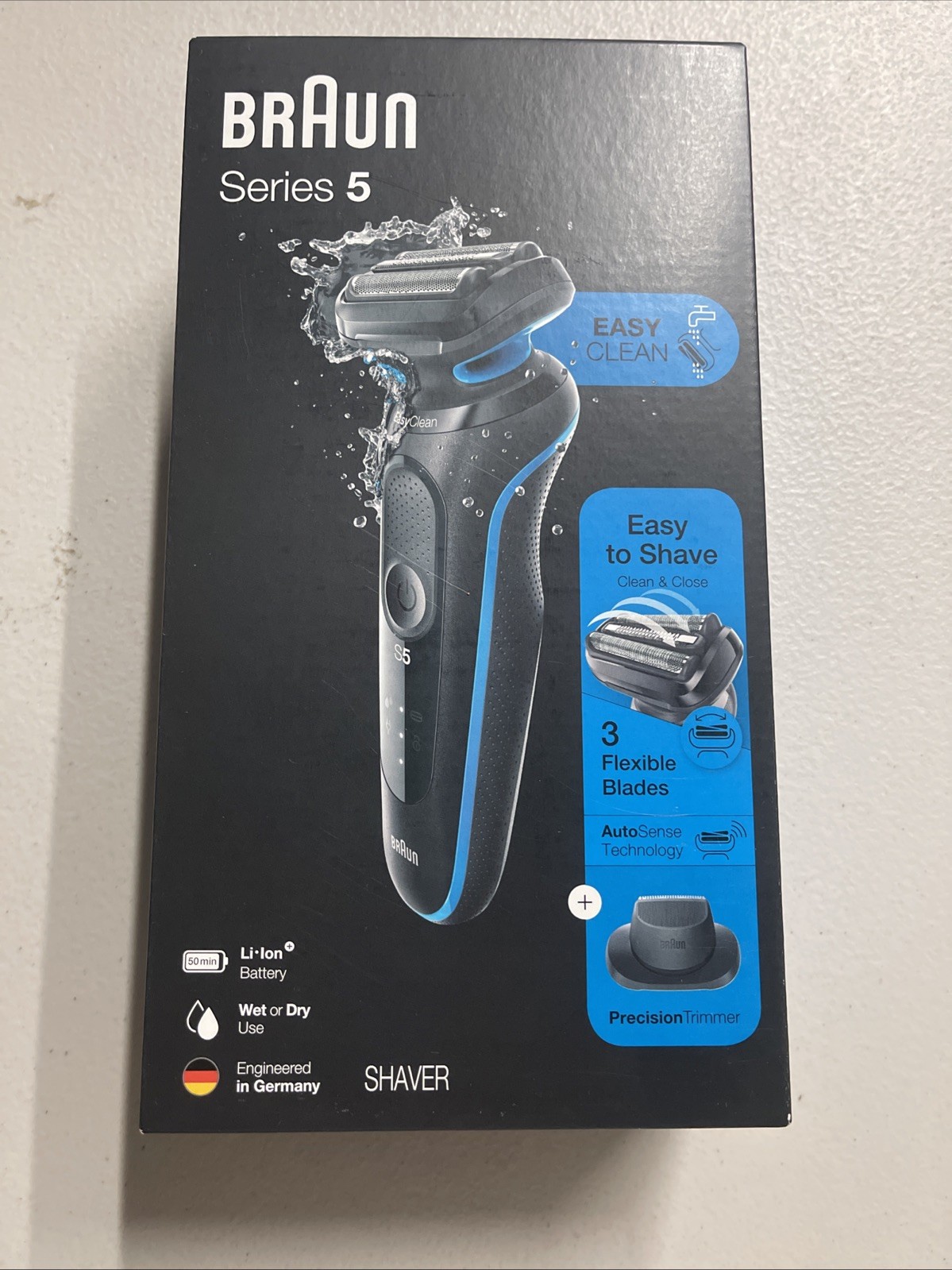 Braun Series 5 EasyClean Wet/Dry Electric Shaver 5018S NEW SEALED