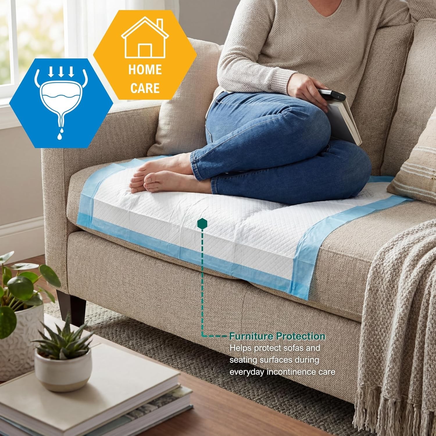 Disposable Bed Pads 23×36 Absorbent Incontinence Underpads for Adults Pets Kids