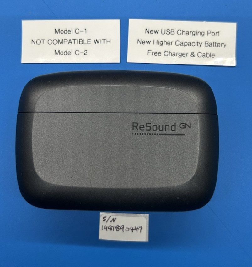 Resound Beltone Model C-1 Hearing Aid Charging Case NEW USB Port & Battery (447)