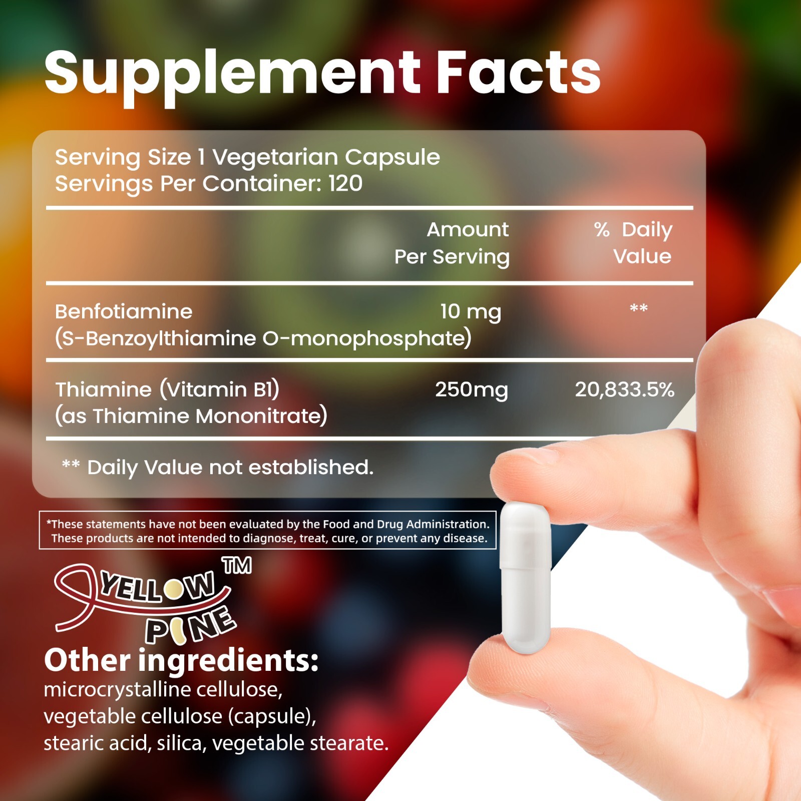 🔥🔥🔥Thiamine (Vitamin B1) 250MG | Benfotiamine 10MG