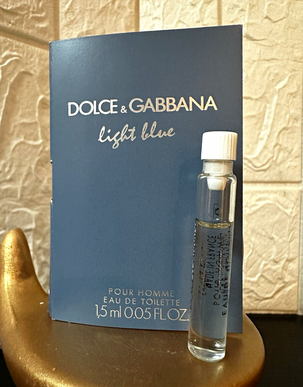 New Sample Size Dolce & Gabbana Light Blue Pour Homme EDT 1.5ml spray