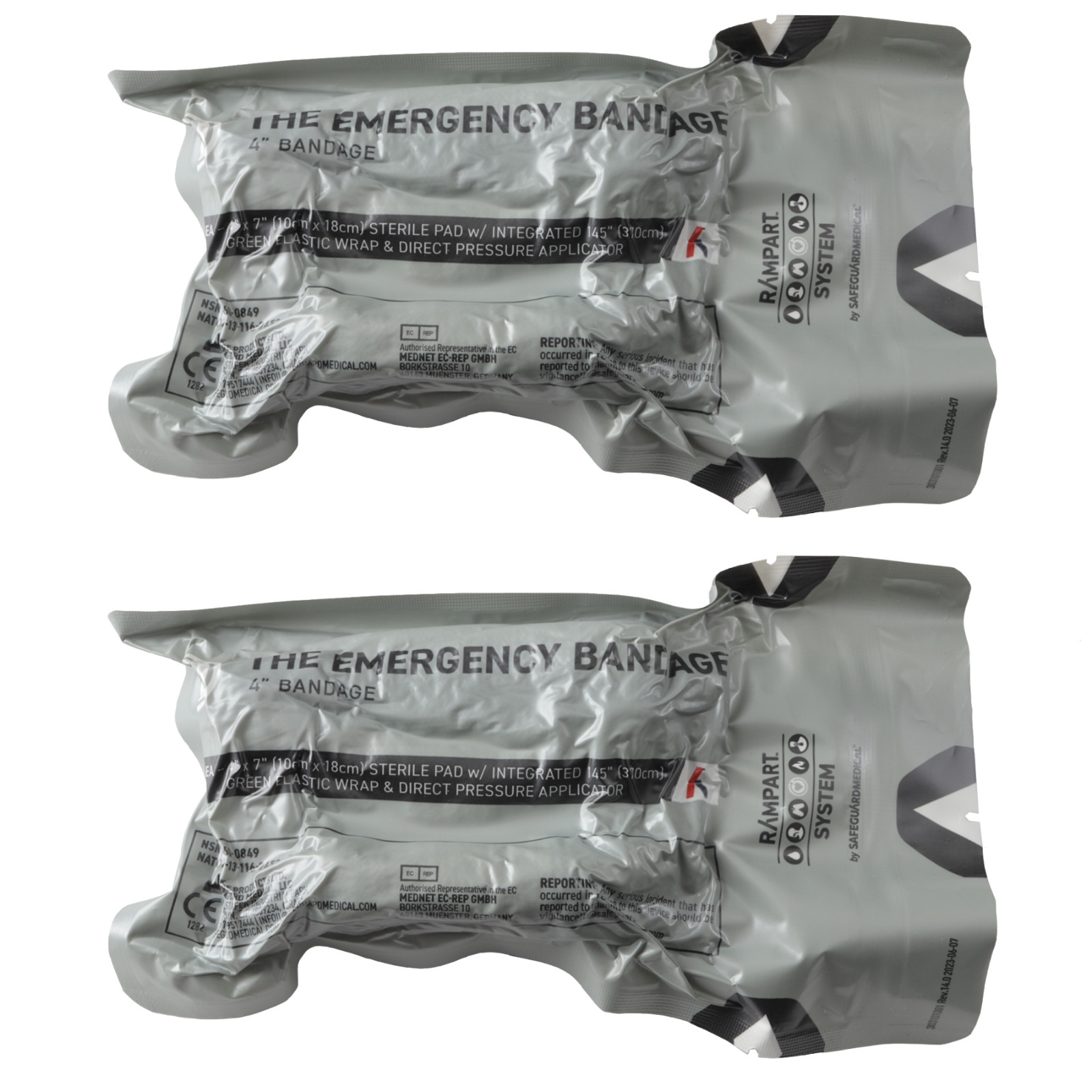 PerSys 4″ Israeli Bandage (2 Pack) | Bleeding Control Wound Dressing