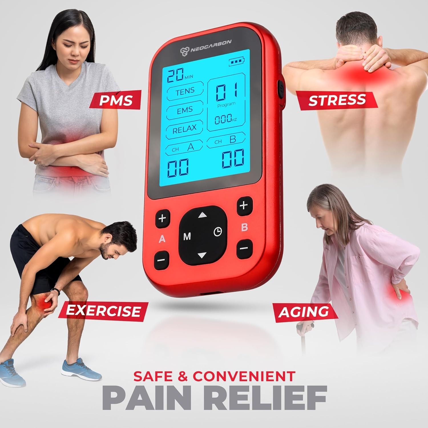 Neocarbon TENS Unit Muscle Stimulator Pro