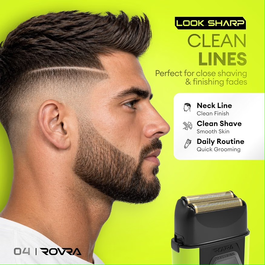 ROVRA 01 Dual Foil Shaver 2-Head Cordless Rechargeable USB Green/Black