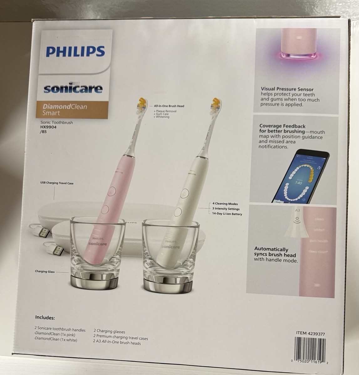 Philips Sonicare DiamondClean Smart Electric Rechargeable Toothbrush 2 SEALED