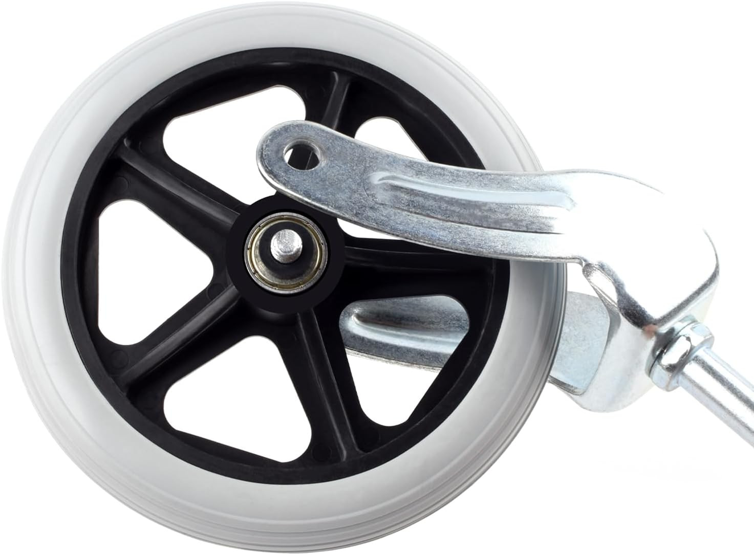 2Pcs 6 Inch Solid Wheelchair Replacement Wheels Rubber Material for Walkers, Rol