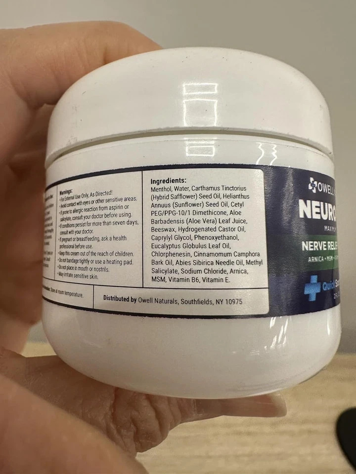 Neuropathy Nerve Relief Cream All Natural for Feet, Hands, Legs Toes