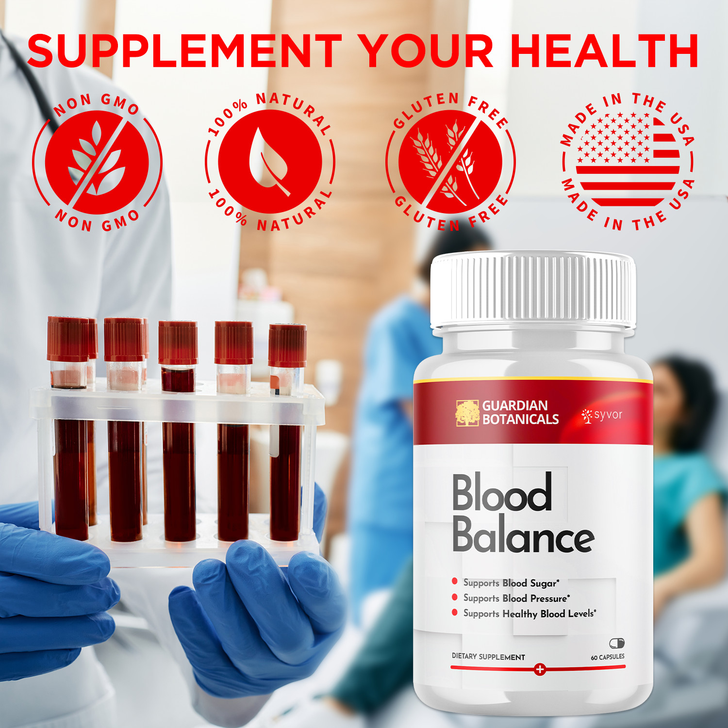 (5 Pack) Guardian Botanicals Blood Balance Advanced Glycogen Vitamin 300 Capsule