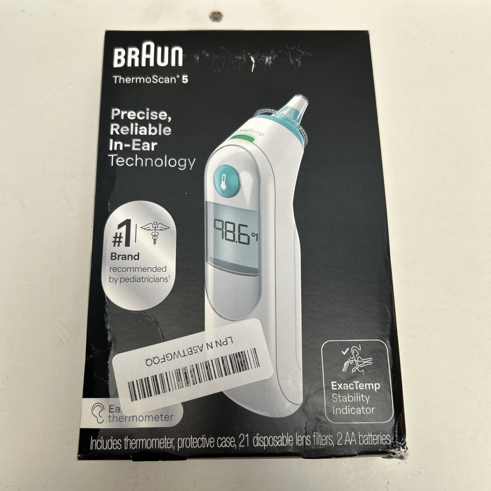 Braun ThermoScan 5 Ear Thermometer, Digital Display, Baby and Infant Thermometer