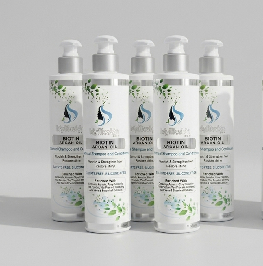 wholesale clearance-Biotin Argan oil shampoo and conditioner 2in1, 10 oz bottle