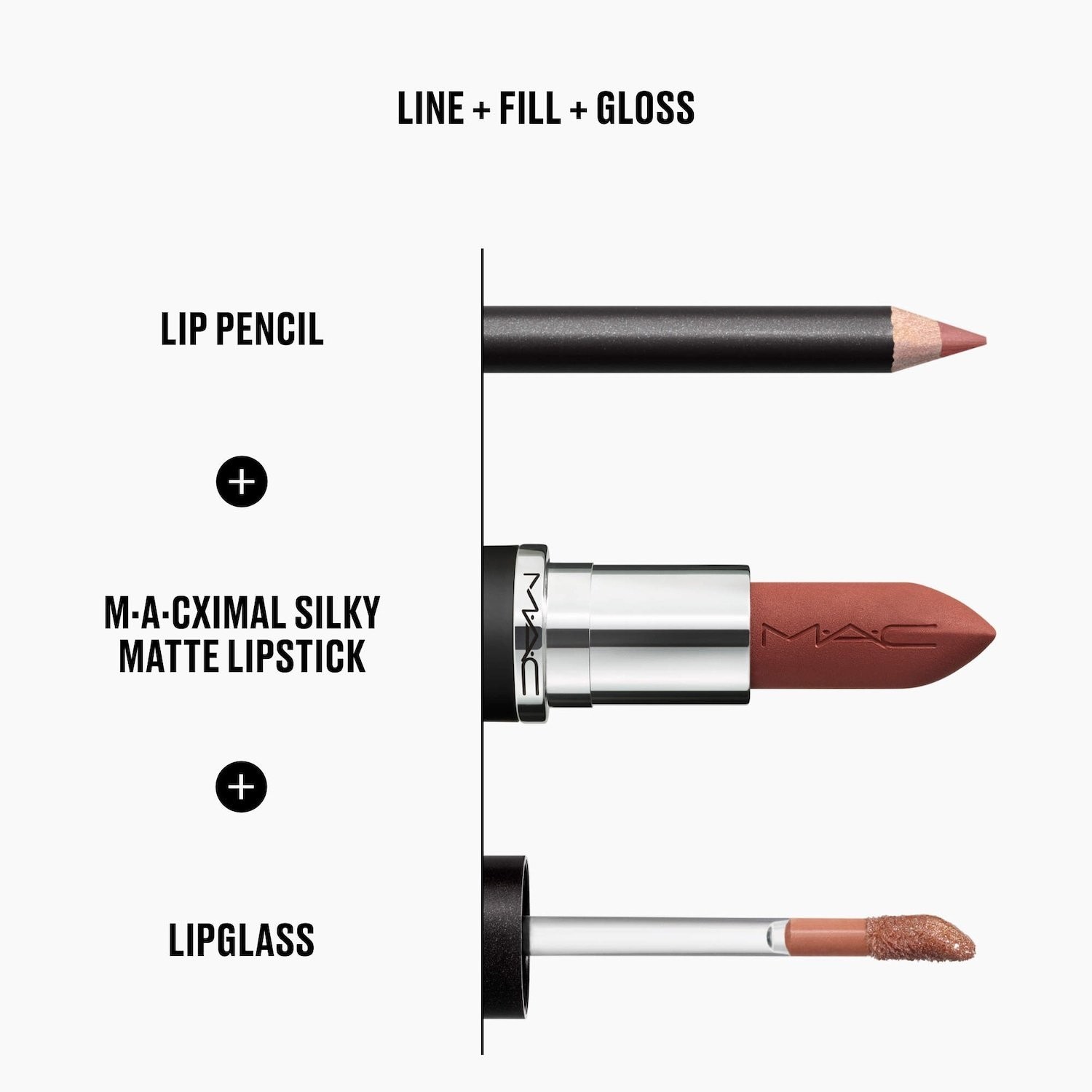 MAC Authentic High-Shine, Conditioning Lip Gloss 5 Colors 0.1 oz / 3.1 ml