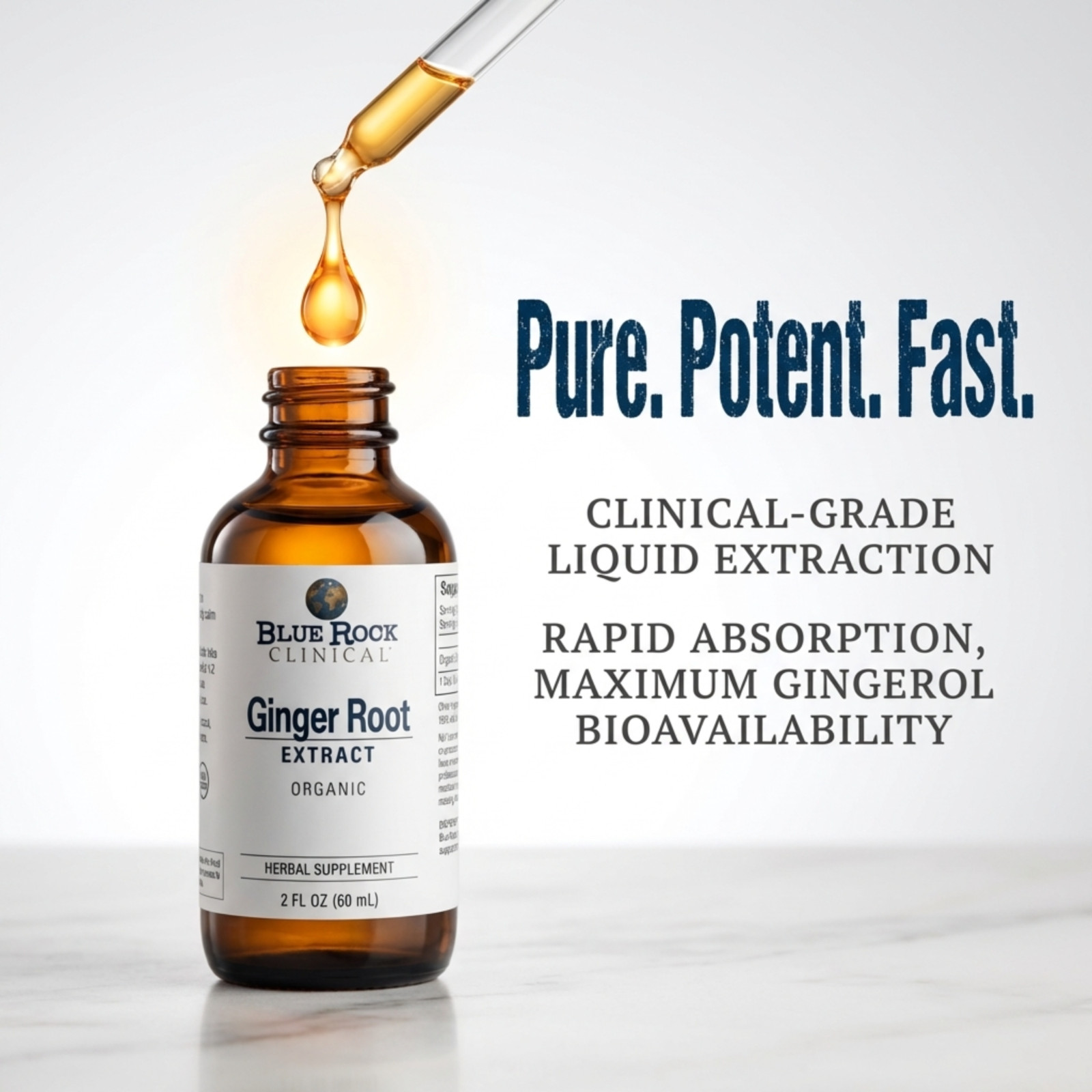 Organic Ginger Root Tincture Potent Liquid Extract Drops Herbal Supplement