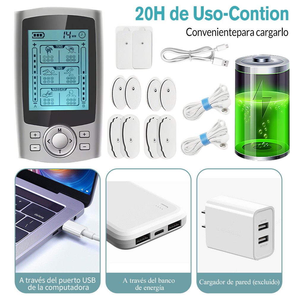 Tens Unit Muscle Stimulator Machine EMS Pulse 36 Modes Massager for Pain Relief
